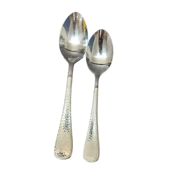 Reed & Barton 18/10 Stainless Hammered Antique Dinner Spoon Flatware Silverware - Picture 1 of 5